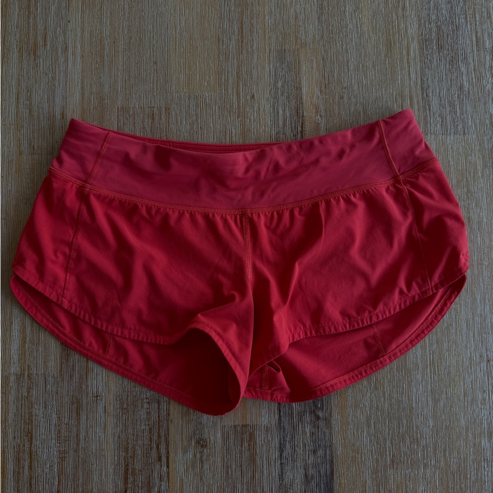 Lululemon Athletica Red Speed Up shorts